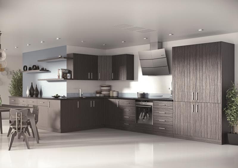 Economique Matt Grey Beige Zebrano Roomset